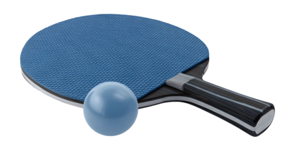 ping pong racket and ball
