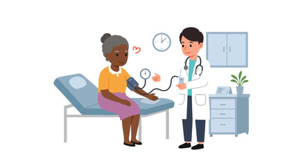 Doctor Checking Elderly Womans Blood Pressure 1.