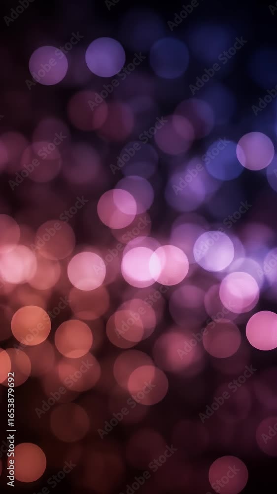 Poster abstract bokeh lights background with warm and cool gradient colors