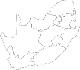 Simple Outline Map of South Africa