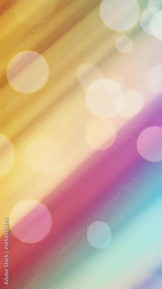 Poster abstract colorful bokeh background with diagonal light streaks