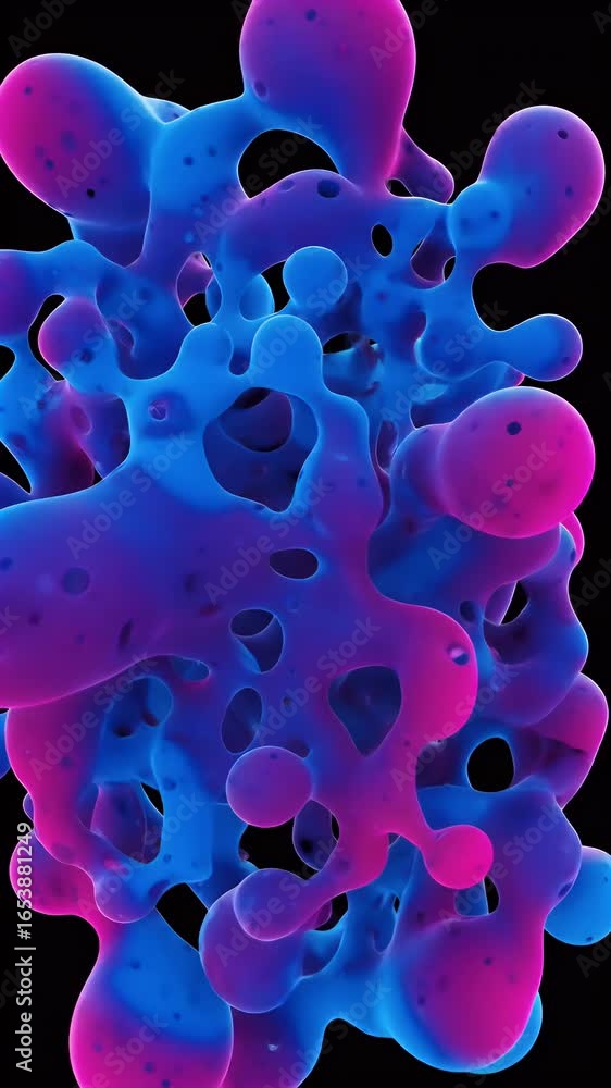 Aufkleber abstract colorful 3d fluid particle motion background