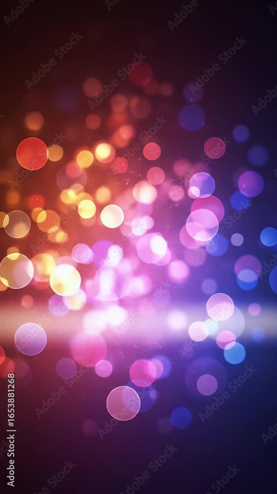 Aufkleber abstract colorful bokeh light circles with particles and subtle glow