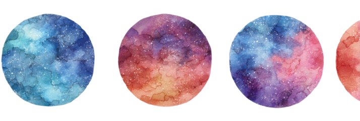Watercolor celestial circles