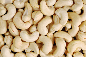 Cashew nuts  texture, full frame background