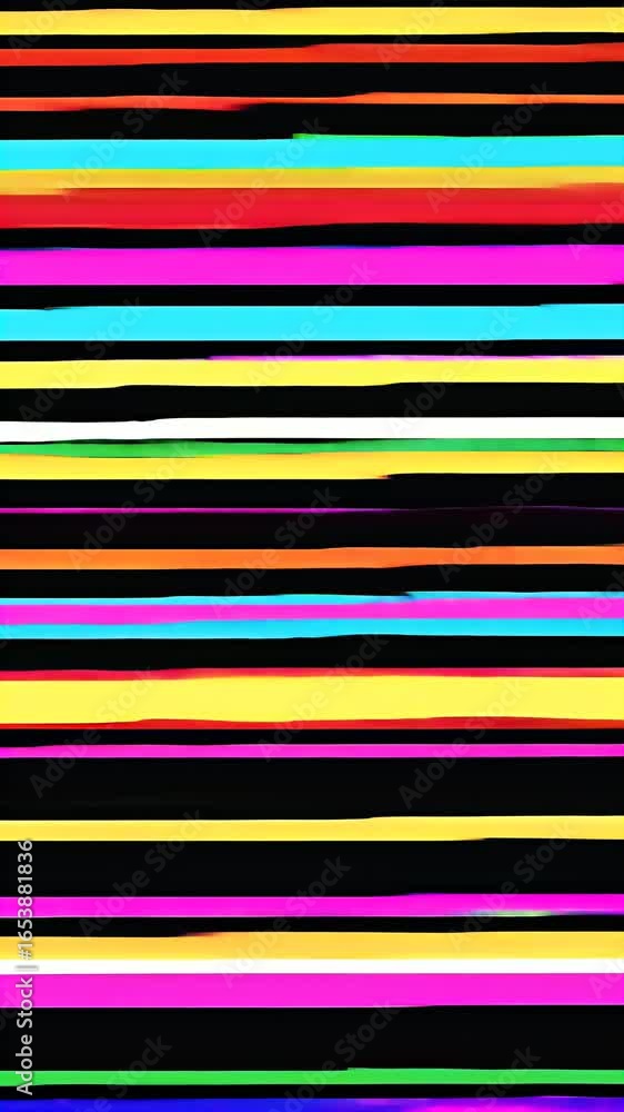 Poster abstract colorful horizontal glitch lines digital error background