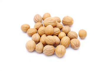 Nutmeg isolated on white background