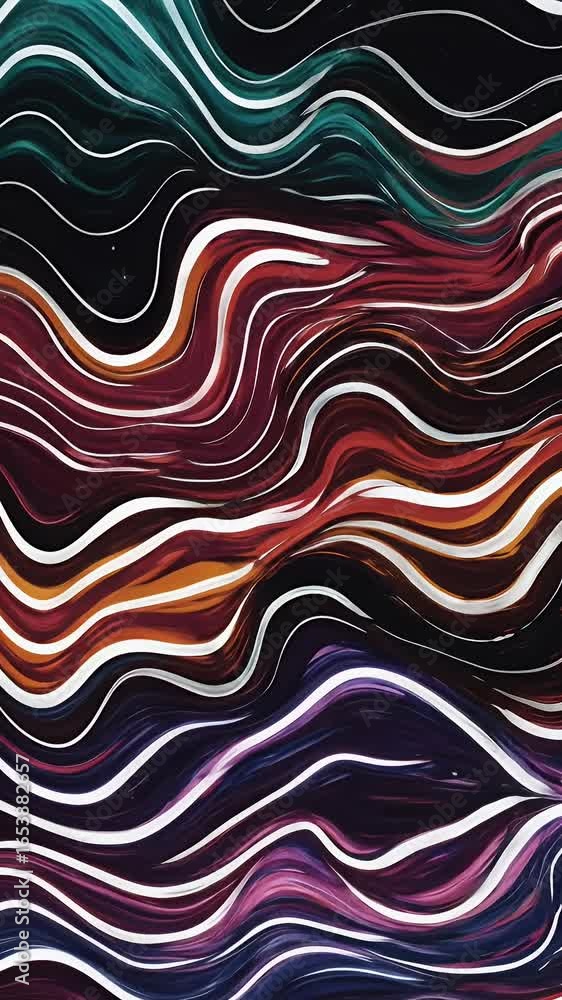 Poster abstract colorful swirling lines fluid motion background design