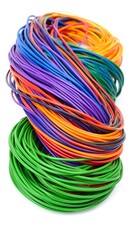Colorful wires coiled tightly