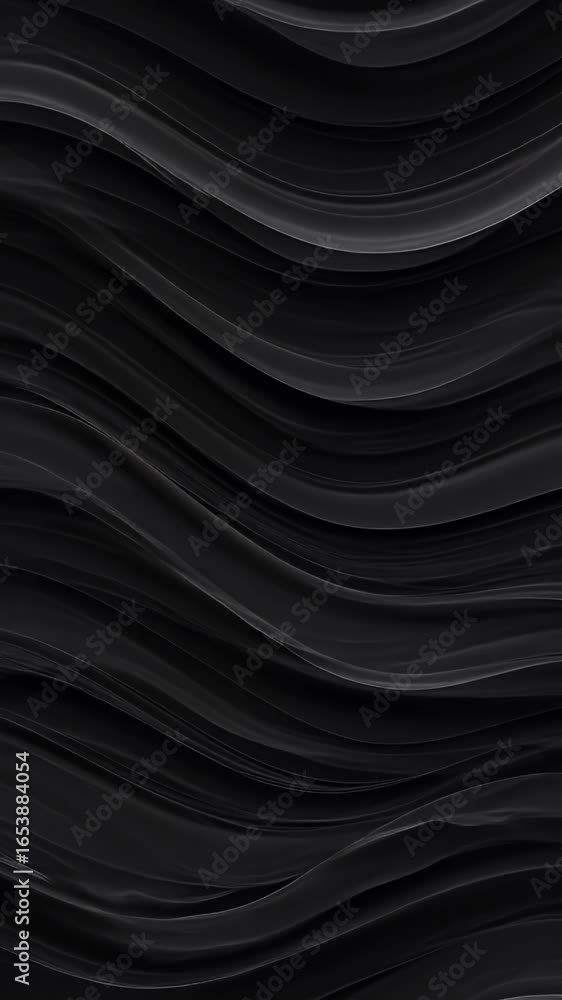 Poster abstract dark waves background video with smooth flowing lines