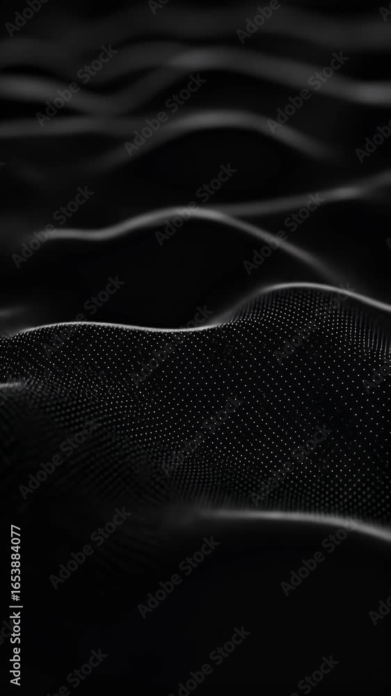 Poster abstract dark wave pattern with glittering particles illustration background