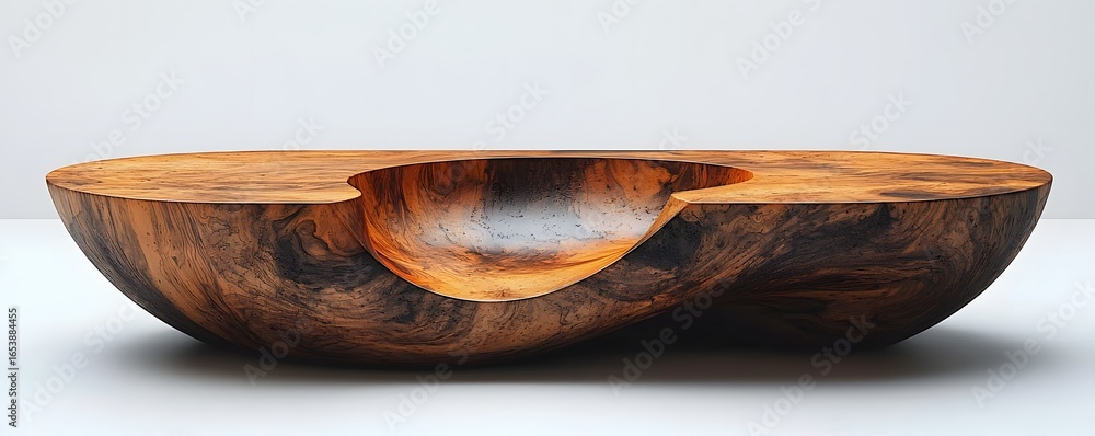 Aufkleber smooth rounded wooden coffee table with a stylish blend of form and function long title handcrafted 