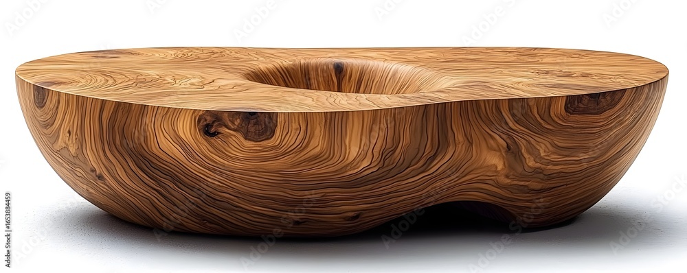 Aufkleber modern wooden coffee table with smooth rounded edges and a stylish blend of form and function