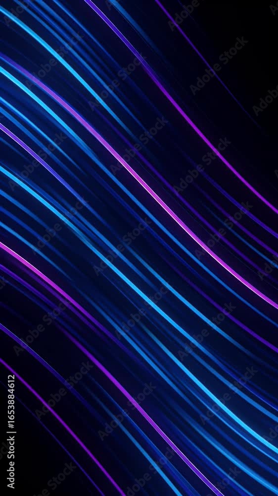 Poster abstract diagonal neon lines flowing motion background