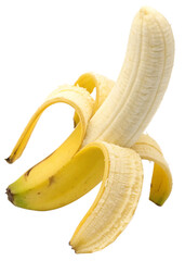 banana on white background