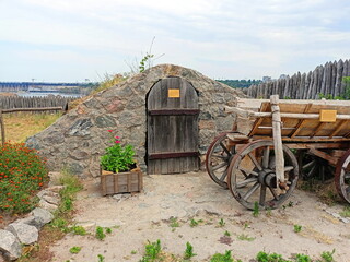A high, strong palisade to protect the locations of the Cossacks from the raids of the Tatar or...