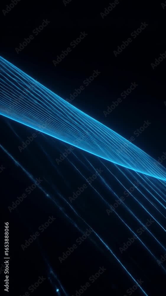 Aufkleber abstract digital data stream background with blue glowing particles and lines