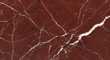Red marble stone texture with white veins and natural pattern, abstract background