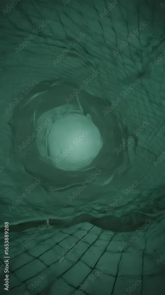 Poster abstract digital geometric tunnel motion background 3d rendering futuristic