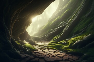 Abstract 3d render of a stone