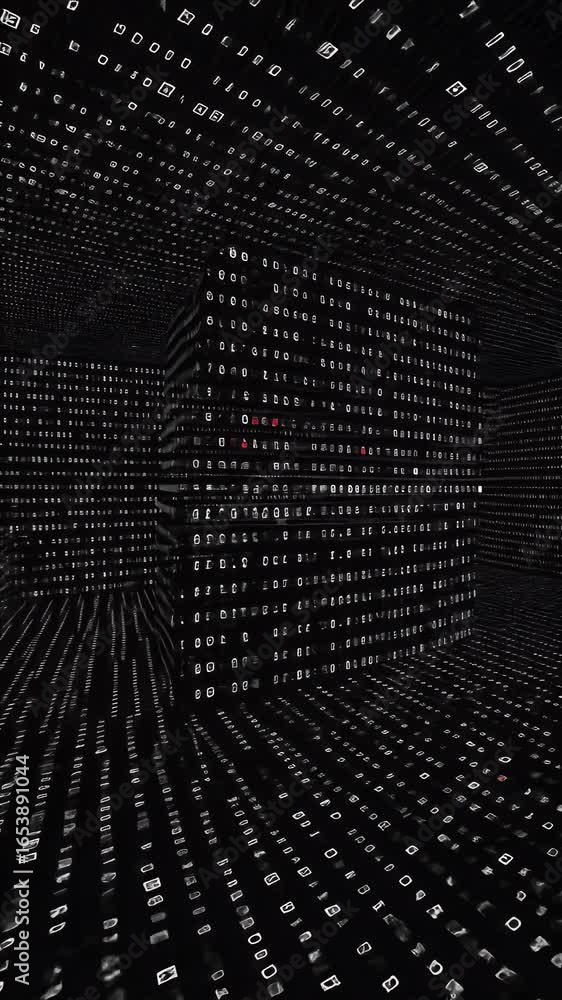 Aufkleber abstract digital network data flow futuristic background animation