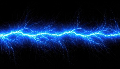 Electric blue plasma energy streaks across a dark background