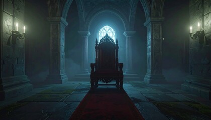 Dark, regal throne room