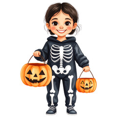 Watercolor Gothic Halloween Clipart Set | Witches, Pumpkins, Ghosts, Black Roses, Skulls