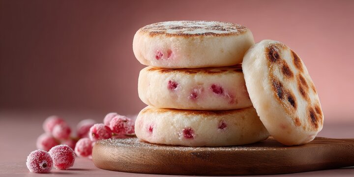 Authentic Welsh Cakes with Currants for National Welsh Rarebit Day and St. Davids Day Winter Celebrations, Premium Home-Baked Style for Cozy Cafe Marketing