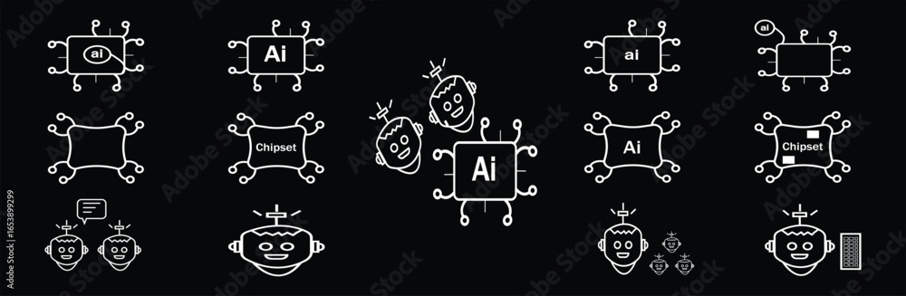 Poster ai, artificial intelligence, chip, processor, circuit, technology, machine learning, robotics, robot