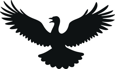 Obraz premium a bird in mid-flight, wings fully spread