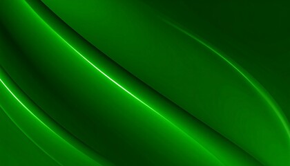 Green Abstract Curves, Smooth Surface, Dark Background