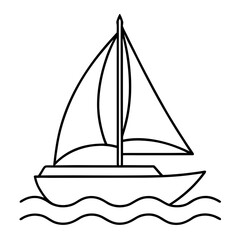 sailing boat vector illustration