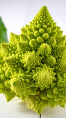 Close-up of Romanesco broccoli head