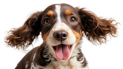 Adorable playful puppy with expressive eyes fluffy fur and friendly demeanor showcasing joyful energetic and lovable pet in a close-up portrait for pet lovers