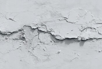 Obraz premium Cracked, weathered white painted surface texture.