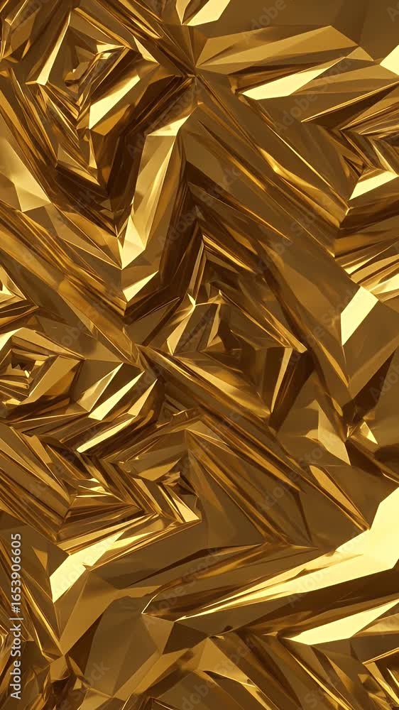 Poster abstract gold geometric pattern 3d rendering background