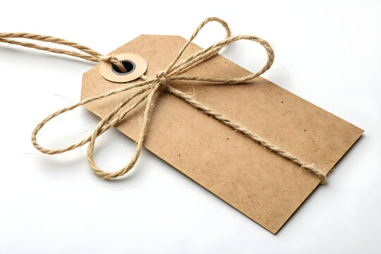 blank tag tied with string