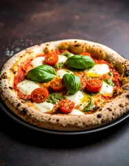 Delicious pizza with fresh toppings