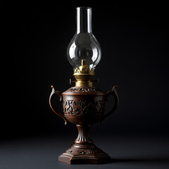 antique oil lamp