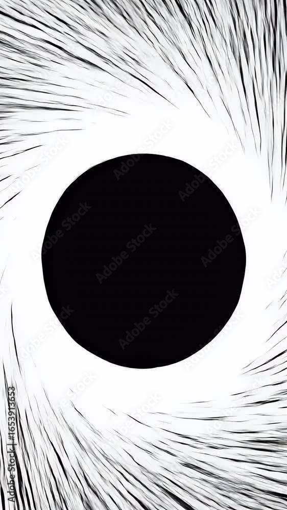 Poster abstract light tunnel motion graphic with swirling patterns and particles