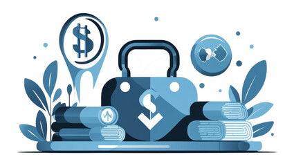 Modern Flat Design Concept for Finance, Investment, and Market Volatility