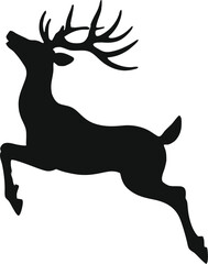 Obraz premium a deer mid-leap with legs fully extended