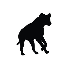 Hyena Running Silhouette – Wild Animal Vector Illustration