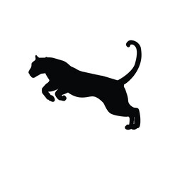 Crouching Panther Silhouette – Wild Cat Vector Illustration