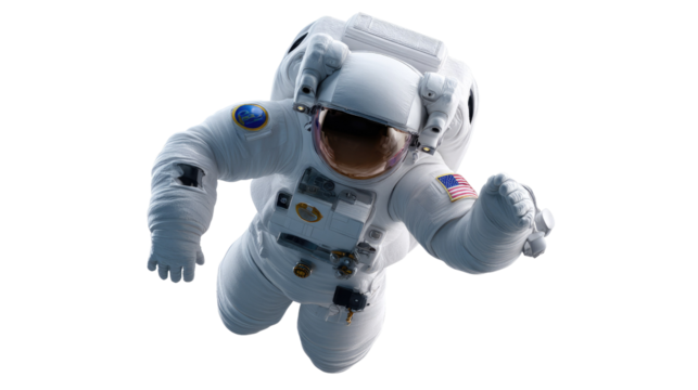 Astronaut Floating in Space: An astronaut floating freely, capturing the spirit of exploration and space travel.