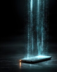 Futuristic space technology in a dark environment a digital transformation
