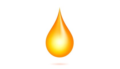 A vibrant orange liquid drop