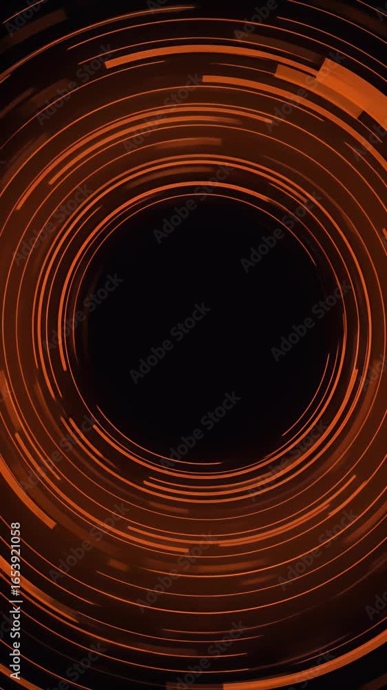 Aufkleber abstract orange circular motion background with digital glow effect