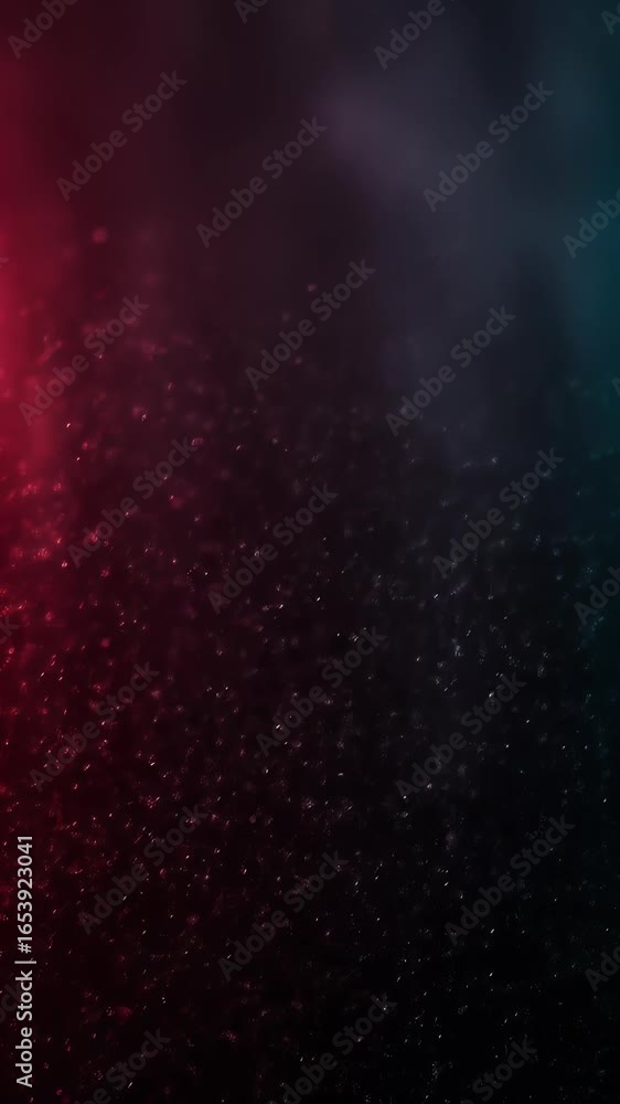 Poster abstract particles background abstract video with red blue gradient light particles